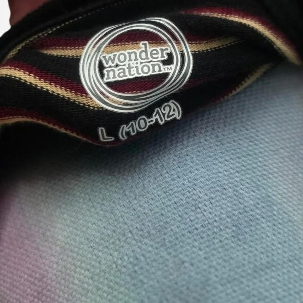 YOUTH BLACK STRIPED RETRO INSPIRED TEE SIZE‎ 10